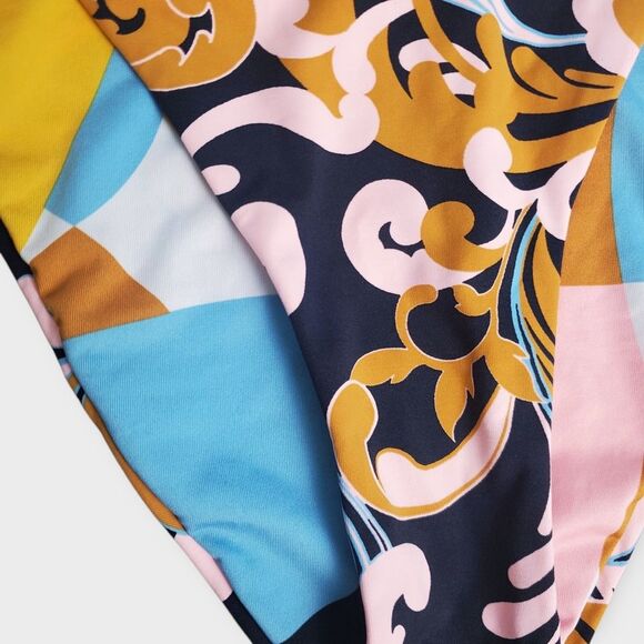 Maaji Bikini Bottom Reversible Floral Geo Print Large - Picture 4 of 6